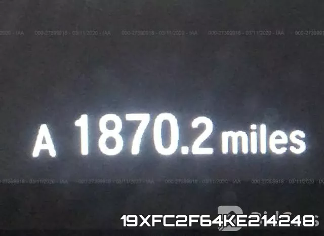 19XFC2F64KE214248 фото 8