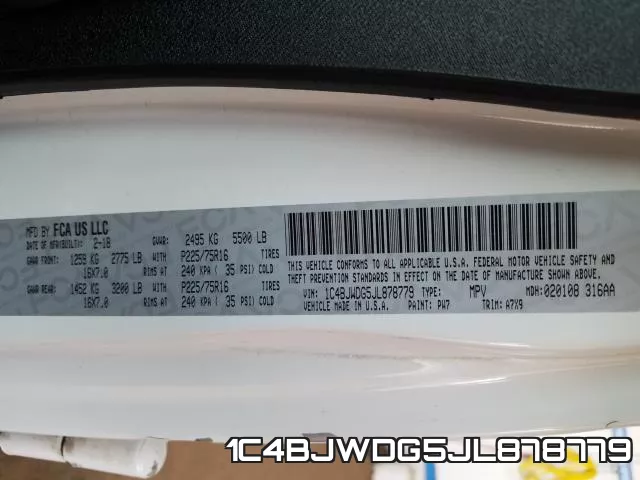1C4BJWDG5JL878779 фото 2