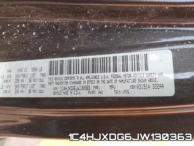 1C4HJXDG6JW130363 фото 2