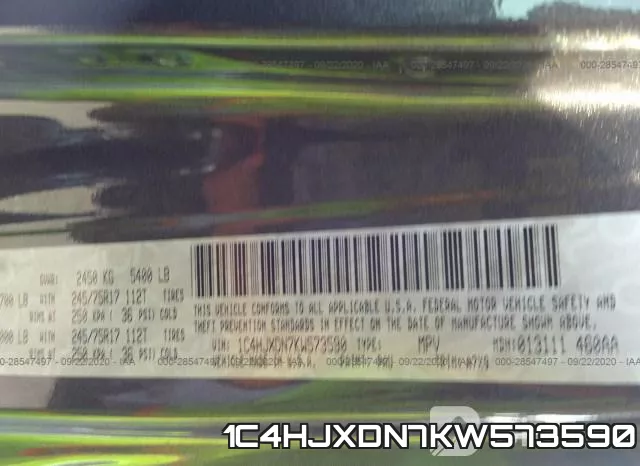 1C4HJXDN7KW573590 фото 10