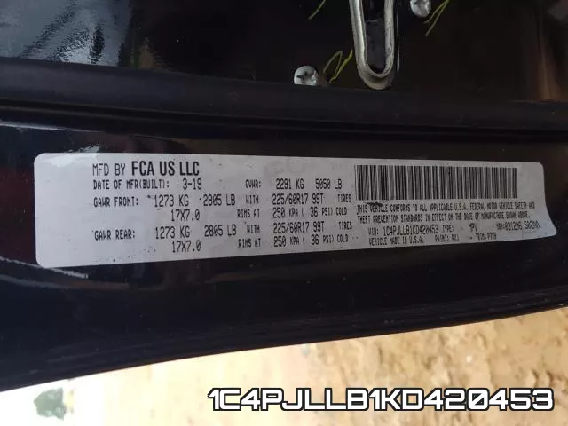1C4PJLLB1KD420453 фото 2