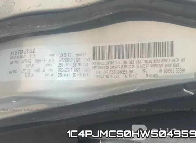 1C4PJMCS0HW504959 фото 10