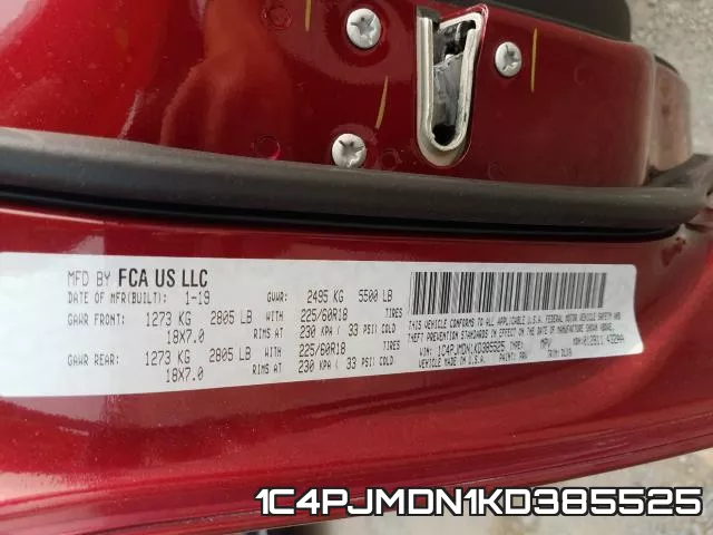 1C4PJMDN1KD385525 фото 2
