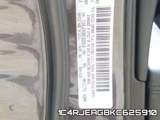 1C4RJEAG8KC625910 фото 2