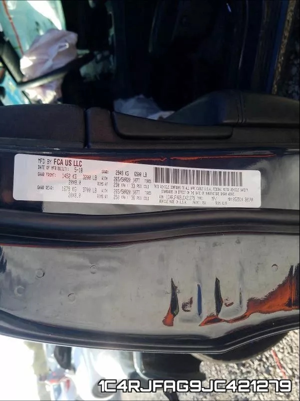 1C4RJFAG9JC421279 фото 2