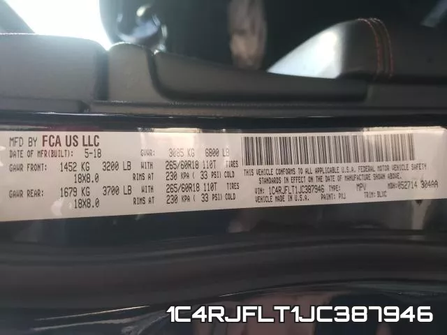1C4RJFLT1JC387946 фото 2