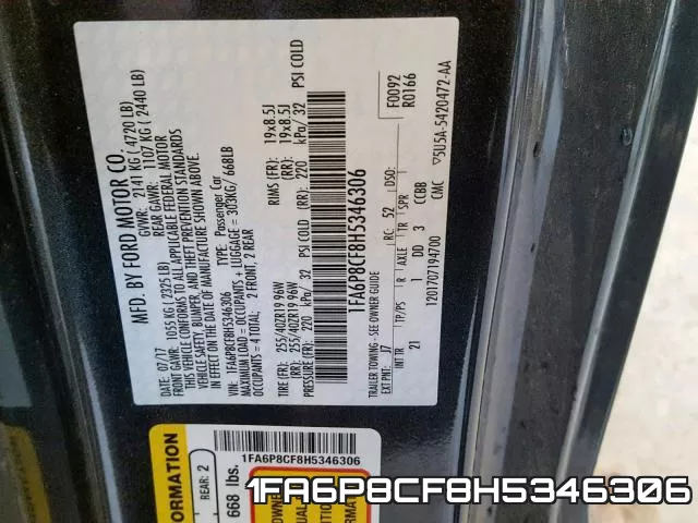 1FA6P8CF8H5346306 фото 2