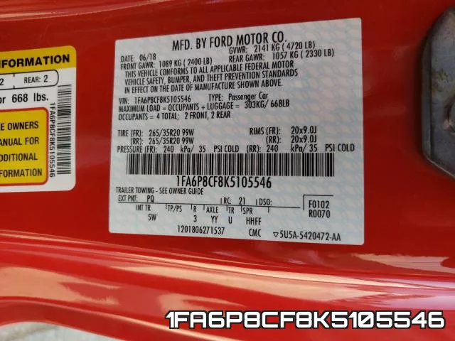 1FA6P8CF8K5105546 фото 2