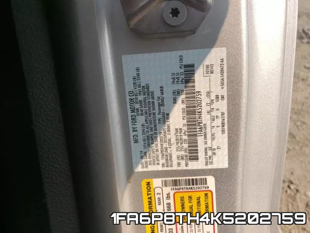 1FA6P8TH4K5202759 фото 2
