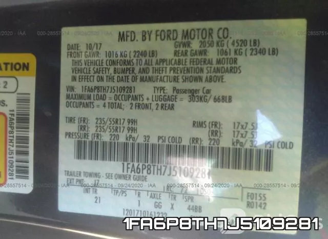 1FA6P8TH7J5109281 фото 10