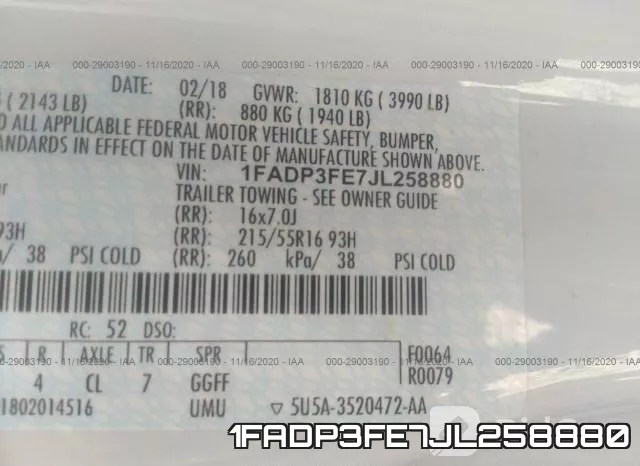 1FADP3FE7JL258880 фото 10
