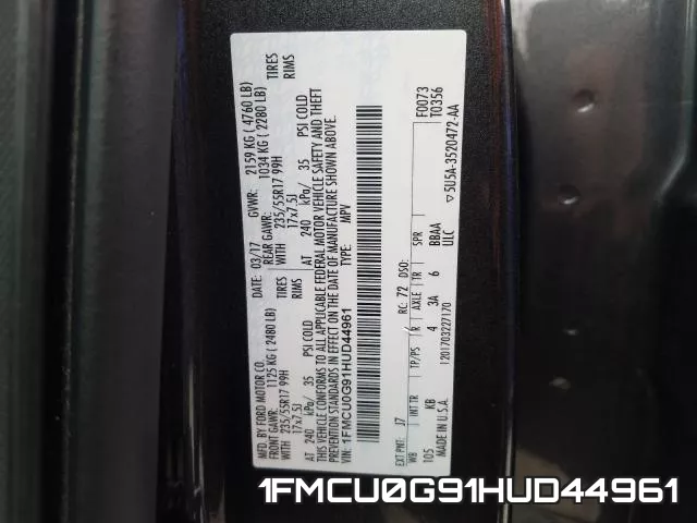 1FMCU0G91HUD44961 фото 2