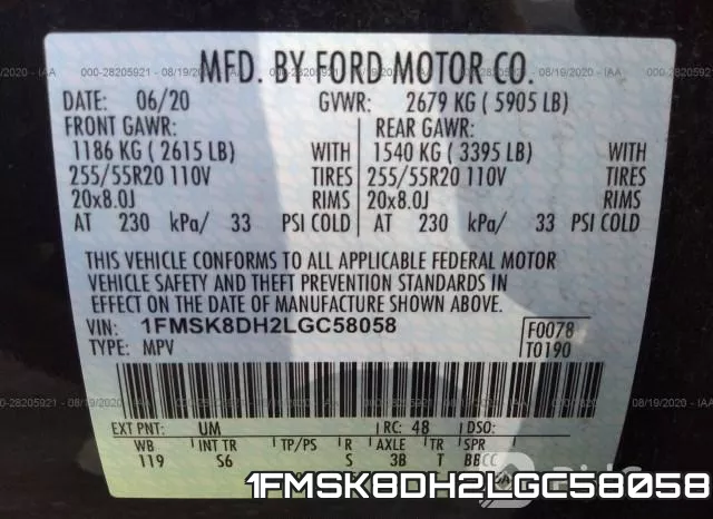 1FMSK8DH2LGC58058 фото 10