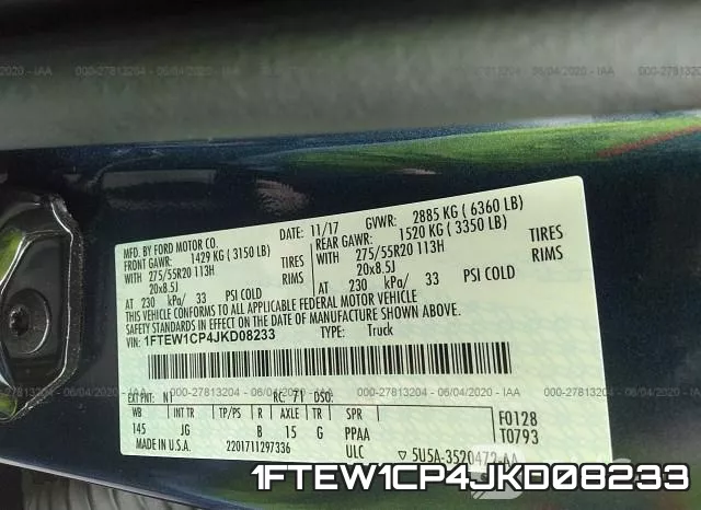 1FTEW1CP4JKD08233 фото 10