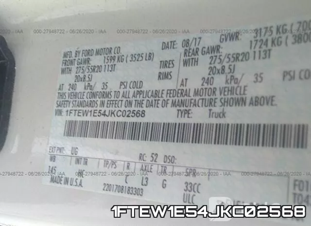 1FTEW1E54JKC02568 фото 10