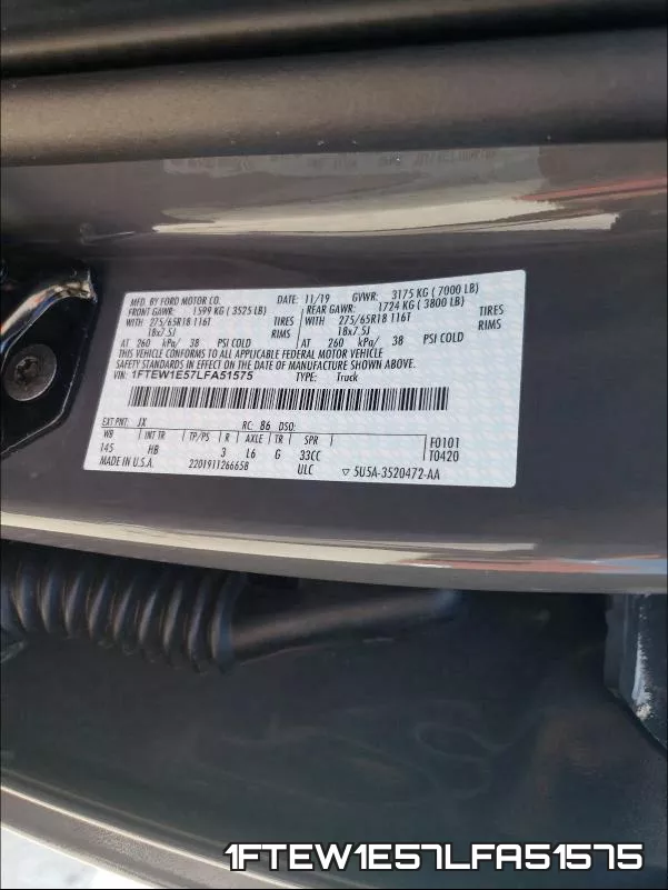 1FTEW1E57LFA51575 фото 2