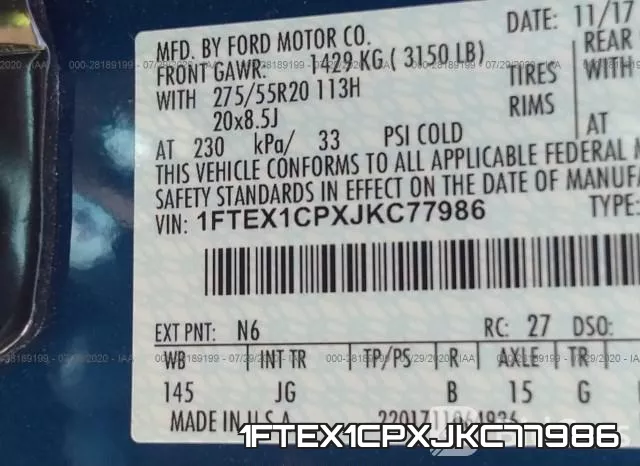 1FTEX1CPXJKC77986 фото 10
