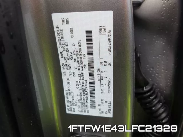 1FTFW1E43LFC21328 фото 2
