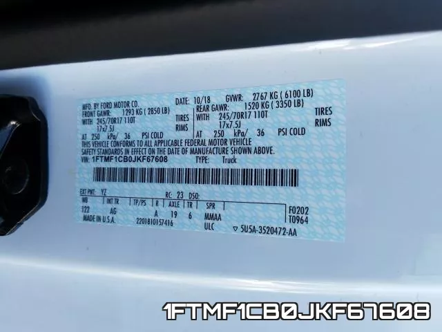 1FTMF1CB0JKF67608 фото 2