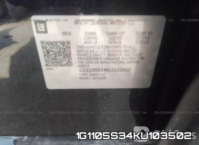 1G1105S34KU103502 фото 9