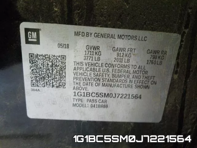 1G1BC5SM0J7221564 фото 2