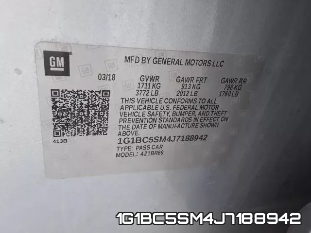 1G1BC5SM4J7188942 фото 2