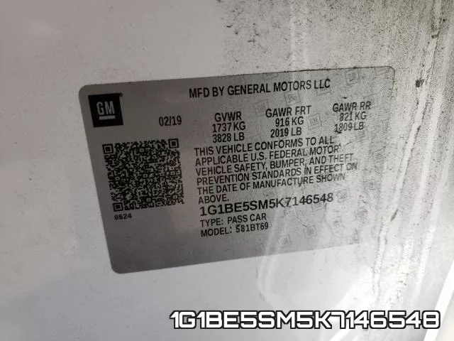 1G1BE5SM5K7146548 фото 2