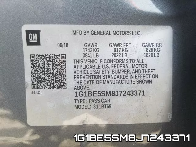 1G1BE5SM8J7243371 фото 2