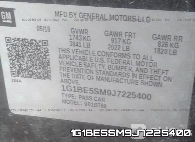 1G1BE5SM9J7225400 фото 10