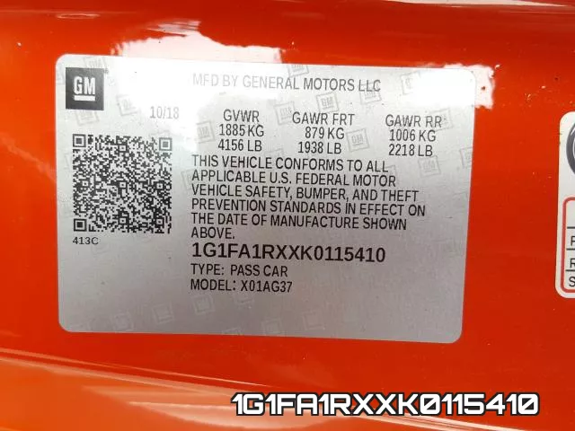 1G1FA1RXXK0115410 фото 2