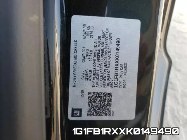 1G1FB1RXXK0149490 фото 2