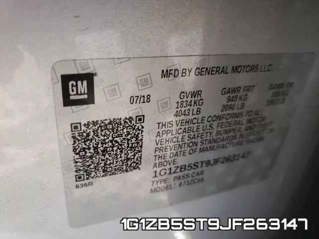 1G1ZB5ST9JF263147 фото 2