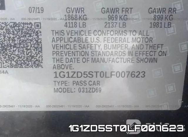 1G1ZD5ST0LF007623 фото 10