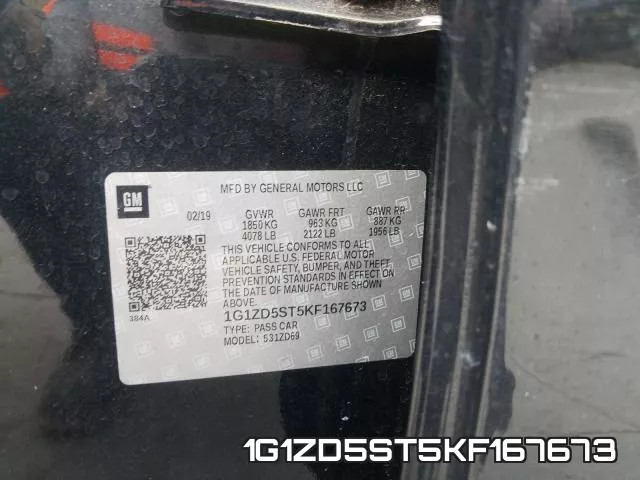 1G1ZD5ST5KF167673 фото 2