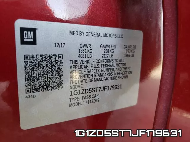 1G1ZD5ST7JF179631 фото 2