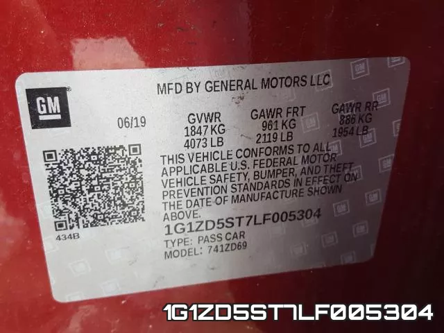 1G1ZD5ST7LF005304 фото 2
