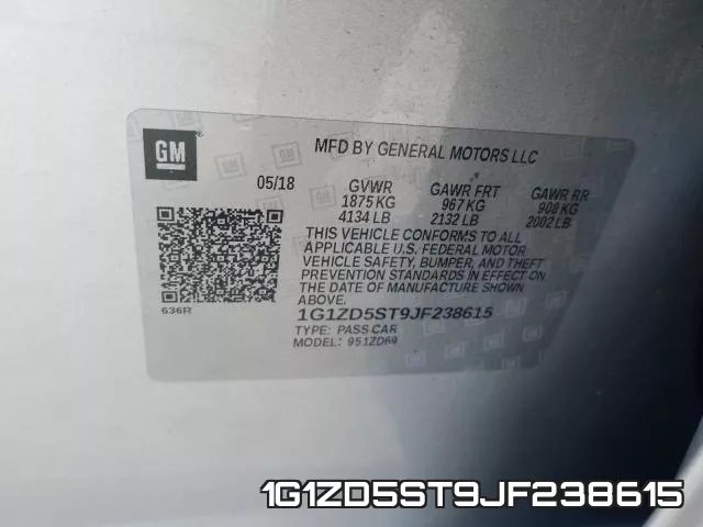 1G1ZD5ST9JF238615 фото 2