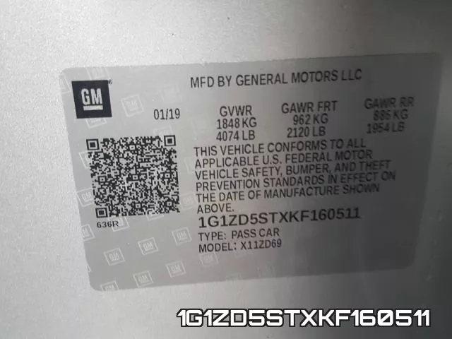 1G1ZD5STXKF160511 фото 2