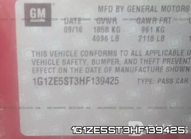 1G1ZE5ST3HF139425 фото 10