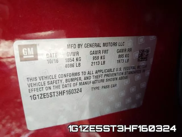 1G1ZE5ST3HF160324 фото 2