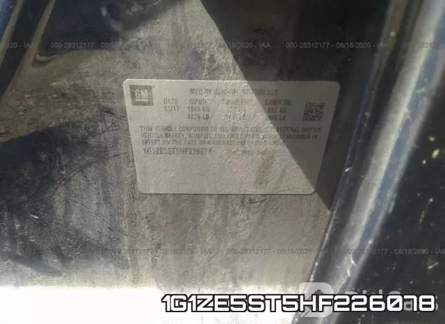 1G1ZE5ST5HF226078 фото 10