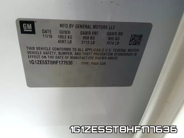 1G1ZE5ST8HF177636 фото 2