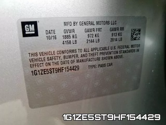 1G1ZE5ST9HF154429 фото 2