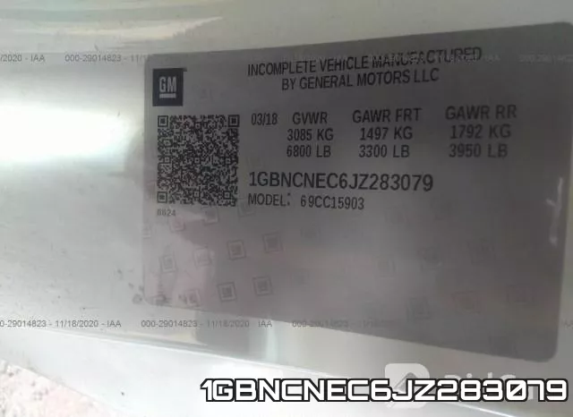 1GBNCNEC6JZ283079 фото 10