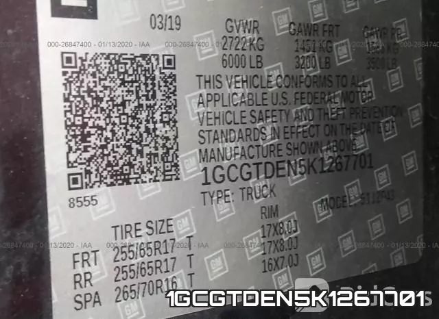 1GCGTDEN5K1267701 фото 10