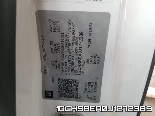 1GCHSBEA0J1272389 фото 2
