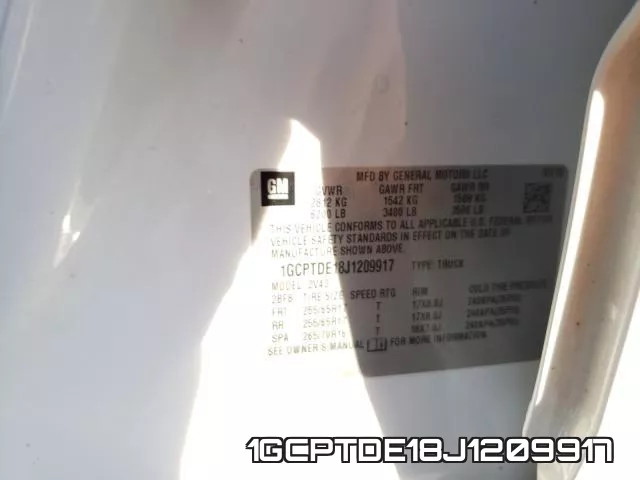 1GCPTDE18J1209917 фото 2