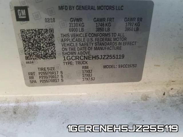 1GCRCNEH5JZ255119 фото 2