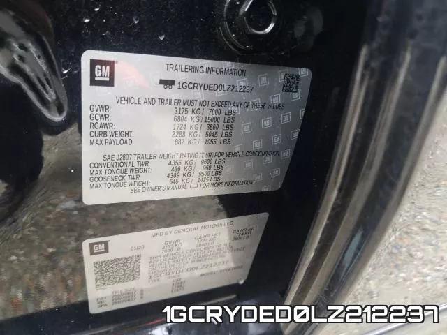 1GCRYDED0LZ212237 фото 2