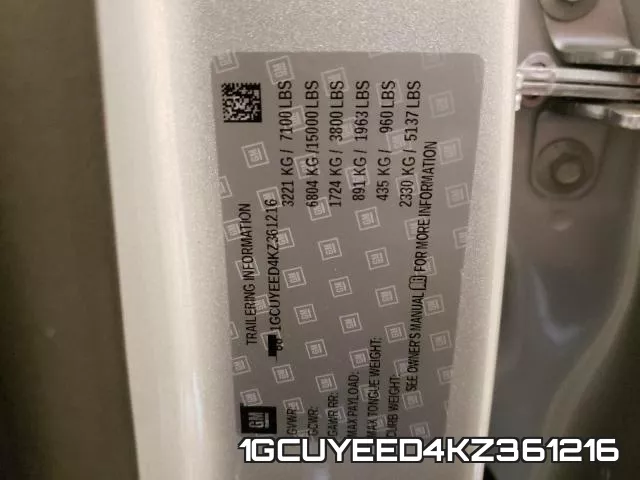 1GCUYEED4KZ361216 фото 2
